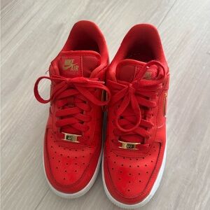 Nike Air Force 1 Red Sneakers
